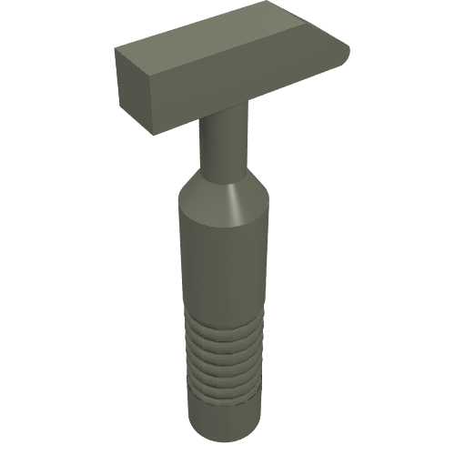 Tool Hammer Cross Pein [6-Rib Handle] (Dark Gray)