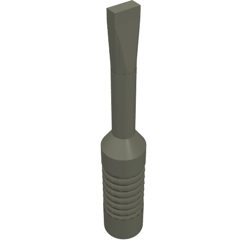 Tool Screwdriver with Narrow Head [6-Rib Handle] (Dark Gray)