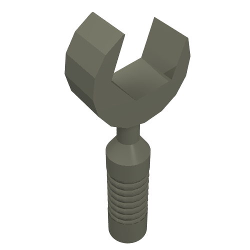 Tool Wrench / Spanner Open End [6-Rib Handle] (Dark Gray)