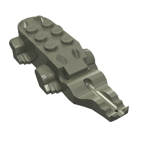 Animal Body Part, Alligator / Crocodile Body (Dark Gray)