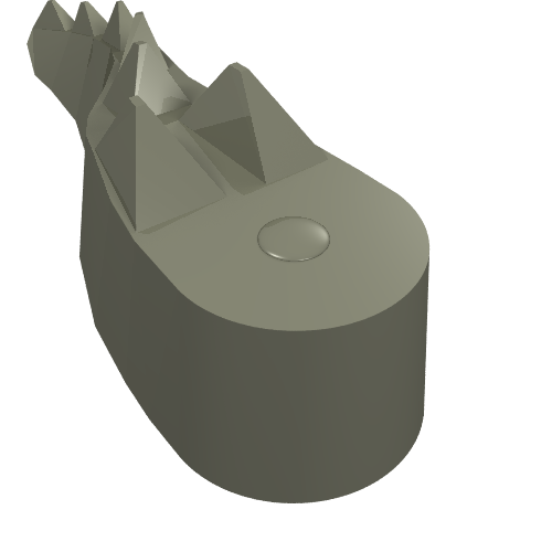 Animal Body Part, Alligator / Crocodile / Dragon / Dinosaur Tail (Dark Gray)
