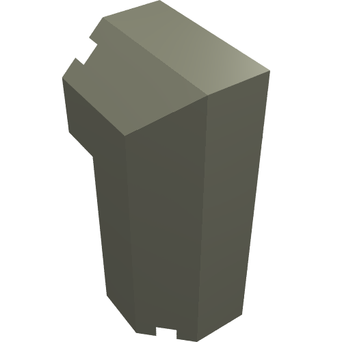 Brick Special Octagonal 2 x 2 x 3 1/3 Corner (Dark Gray)