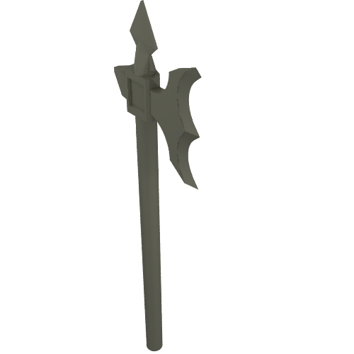 Weapon Halberd / Axe Elaborate (Dark Gray)