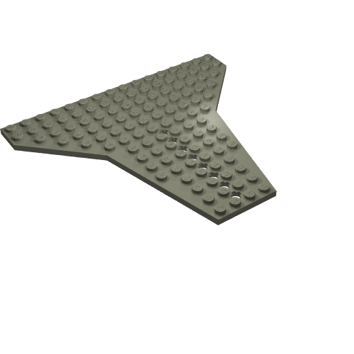 Wedge, Plate 16 x 14 Shuttle (Dark Gray)