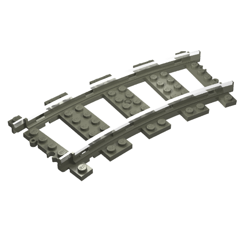 Vehicle Track, Train, 9V Curved (Dark Gray)
