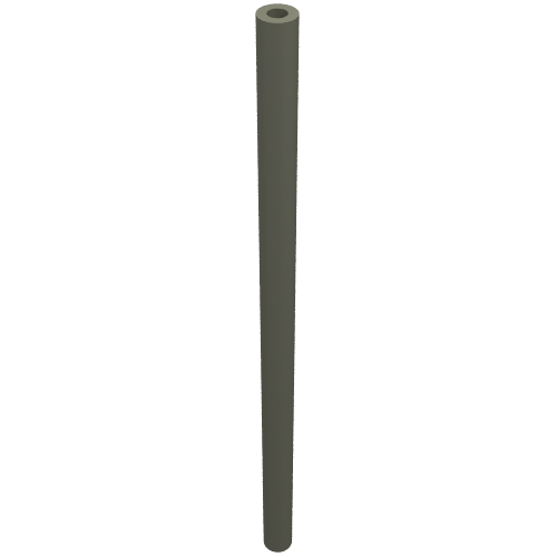 Hose Rigid 3mm D. 8L / 6.4cm (Dark Gray)