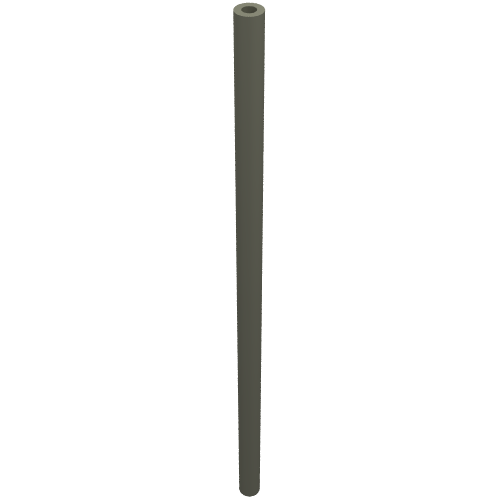 Hose Rigid 3mm D. 10L / 8.0cm (Dark Gray)