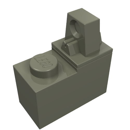 Hinge Brick 1 x 2 Locking with Single Finger On Top (Dark Gray)