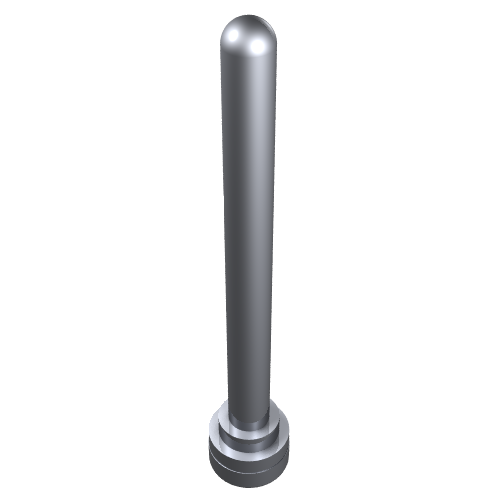 Antenna 1 x 4 with Rounded Top (Metallic Silver)