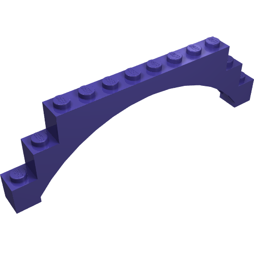 Brick Arch 1 x 12 x 3 Raised Arch (Dark Purple)