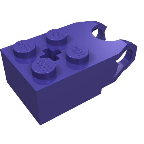 Technic Brick Special 2 x 2 with Ball Socket Reinforced and Axle Hole (Dark Purple)