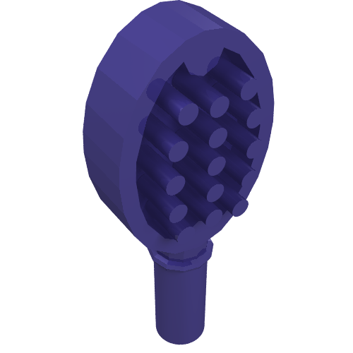 Equipment Hairbrush with Heart on Reverse [Hair Accessory] (Dark Purple)