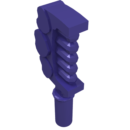 Equipment Comb with Handle and 3 Hearts [Hair Accessory] (Dark Purple)