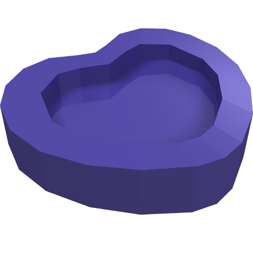 Headwear Accessory Heart with Pin (Dark Purple)