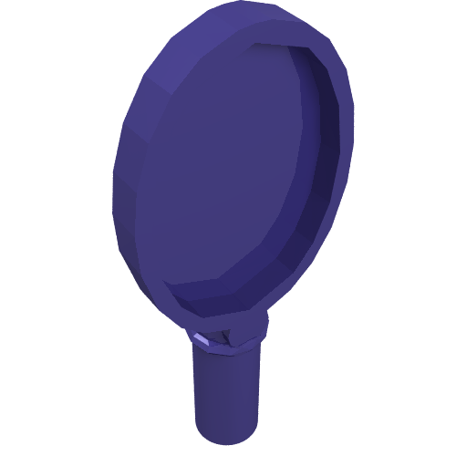 Equipment Hand Mirror with Heart on Reverse [Hair Accessory] (Dark Purple)