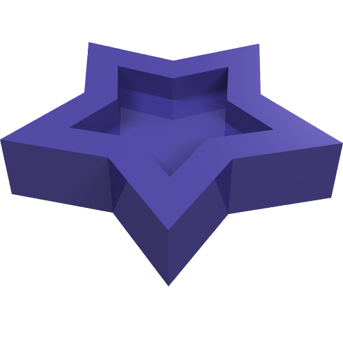 Headwear Accessory Star with Pin (Dark Purple)