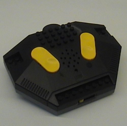 Control Unit / Remote, Train 9V / RC, Dark Bluish Gray Bottom, Yellow Buttons (Black)