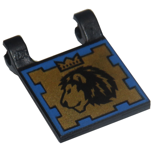 Flag 2 x 2 Square with Dual Print, Scorpion and Lion with Crown (Black)