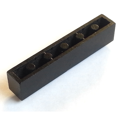 Brick 1 x 6 with Bottom Tubes and 2 Lowered Cross Supports (Black)
