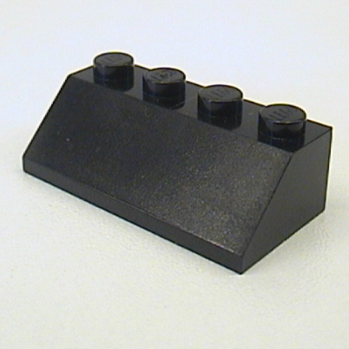 Brick Sloped 45° 2 x 4 Smooth (Black)