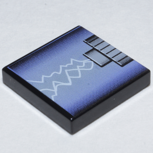 Tile 2 x 2 with Arcing Electricity Print (Black)