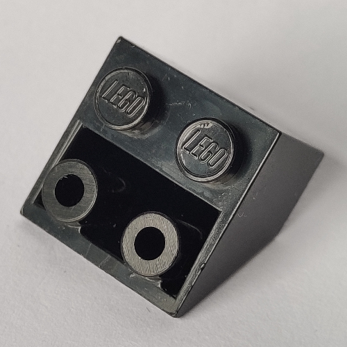 Brick Sloped Inverted 45° 2 x 2 [Ovoid Bottom Pin, Small Stud Holes] (Black)