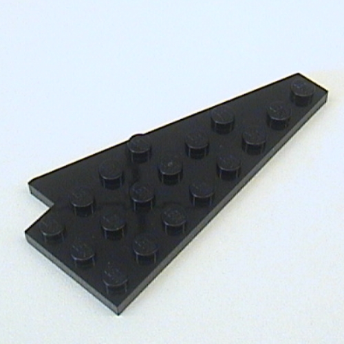 Wedge, Plate 8 x 4 Wing Left without Underside Stud Notch (Black)