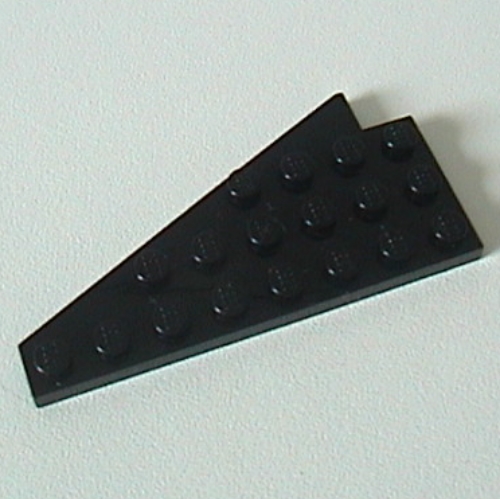 Wedge Plate 8 x 4 Wing Right without Stud Notch (Black)