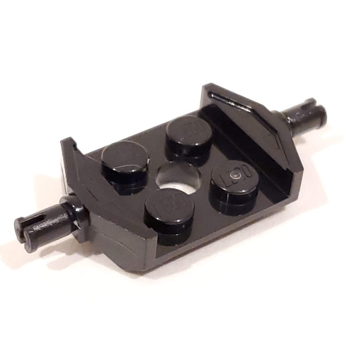 Plate Special 2 x 2 with Wheels Holder Wide [Reinforced Underside Type 2] (Black)