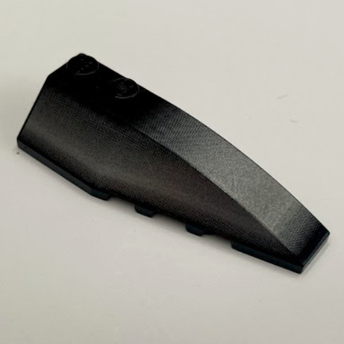 Brick Wedged, Curved 6 x 2 Right with Silver Windscreen Print (Black)