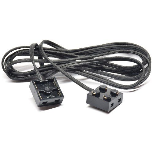 Wire with Brick 2 x 2 x 2/3 Pair, 162L (Black)