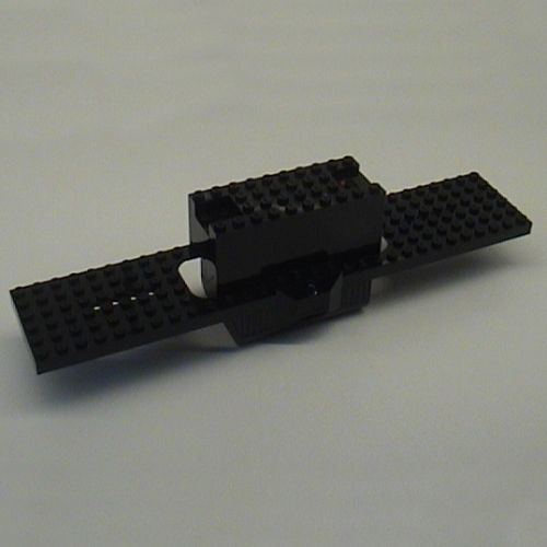 Battery Box / IR Receiver, Train Baseplate 9V RC Train 6 x 30 [Complete Assembly] (Black)
