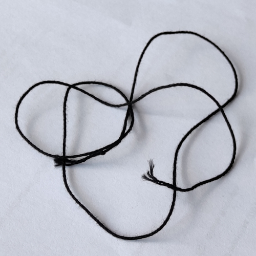 String Cord Thin (0.5mm) 30cm (Black)
