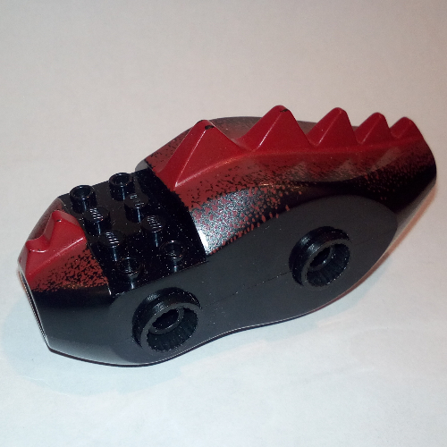Creature Body Part, Dragon Torso with Dark Red Dorsal Scales Pattern (Black)