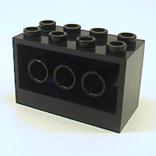 Brick 2 x 4 x 2 with Holes on Sides (Black)