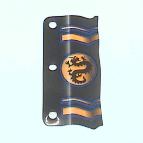 Flag 3 x 6 with Black Dragon in Gold Circle Print (Black)