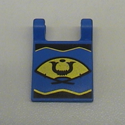 Flag 2 x 2 Square with Golden Fan Print (Blue)