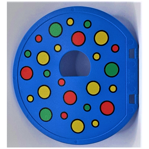Duplo Ball Tube Exit Door with Polka Dots Print (Blue)