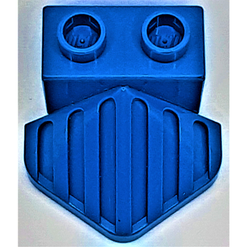 Duplo Train Steam Engine Cow Catcher (Blue)