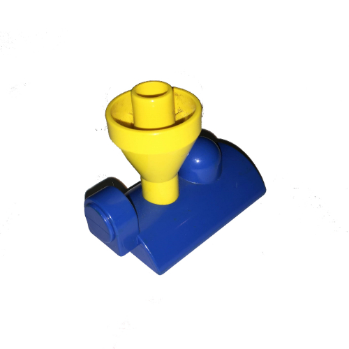 Duplo Train Steam Engine Funnel Top, Yellow Top (Blue)