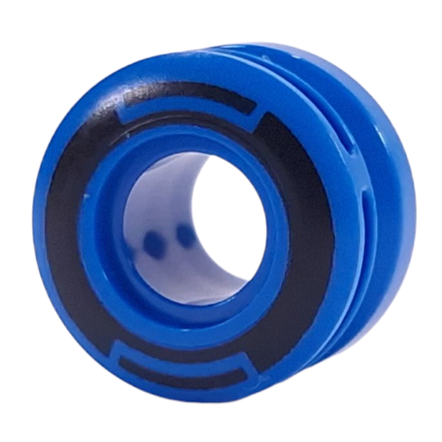 Wheel 11 x 8 with Center Groove, One Smooth Side with Black Circles Print (Blue)