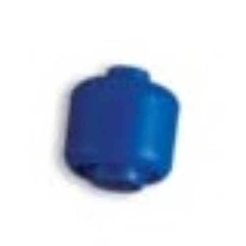 Pen Bead, Round Large, Curved Edges / Cylinder with Minifig Head with Goggles Print (Yellow)