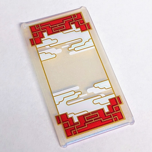 Glass for Window 1 x 4 x 6 with Asian Gold/Red Decoration Print (Opal Trans-Clear)