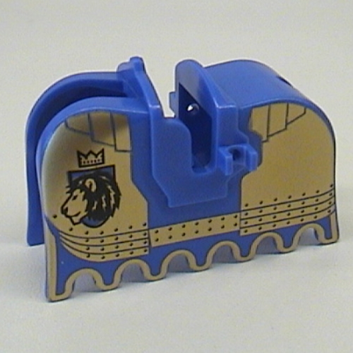 Animal / Creature Accessory, Horse Barding with Knights Kingdom II Lion with Crown Print (Royal Blue)