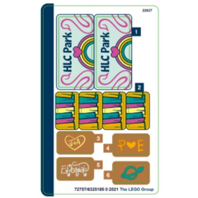 Sticker Sheet for Set 41447-1 ([No Color/Any Color])