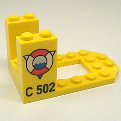 Cockpit 7 x 4 x 3 with Coast Guard Logo and C 502 Print (Yellow)