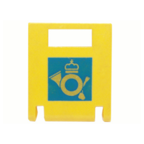 Box 2 x 2 x 2 Door with Slot and Mail Horn Print (Yellow)