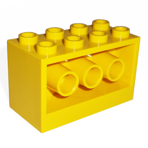 Brick 2 x 4 x 2 with Holes on Sides (Yellow)