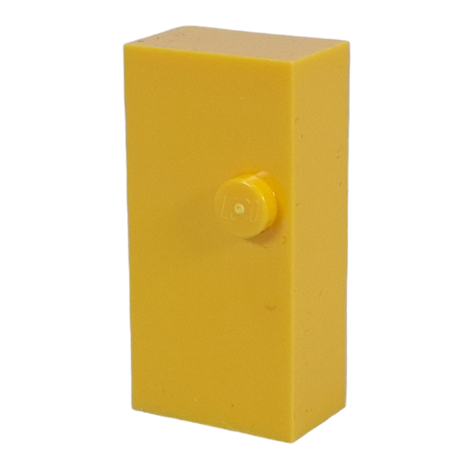 Braille Brick 2 x 4 with 1 Stud ⠐ (Yellow)
