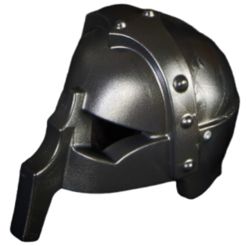 Helmet Orc with Straight Nose Protector (Sam) (Pearl Titanium)